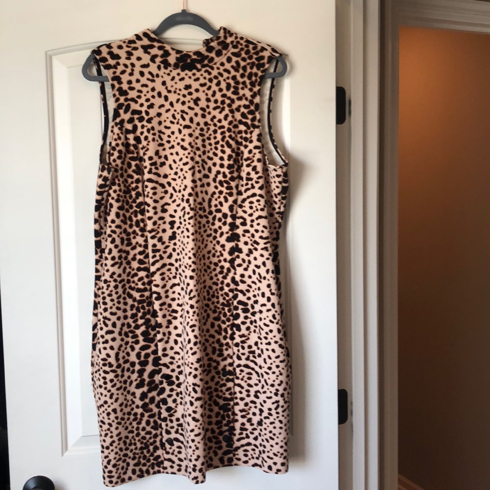 Leopard print sheath dress